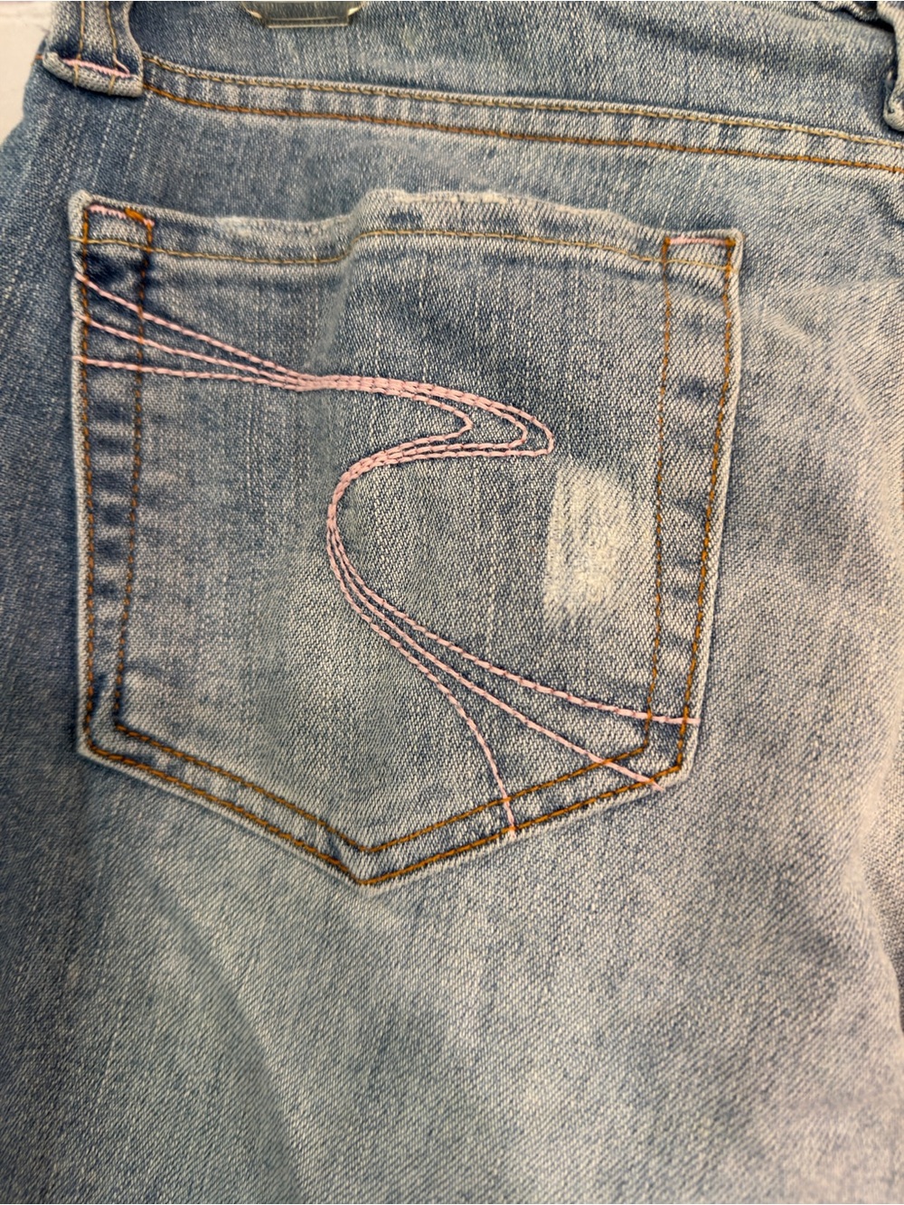 Paris Blues Faded Light Wash Flare Jeans Sz 7 - Picture 7 of 11